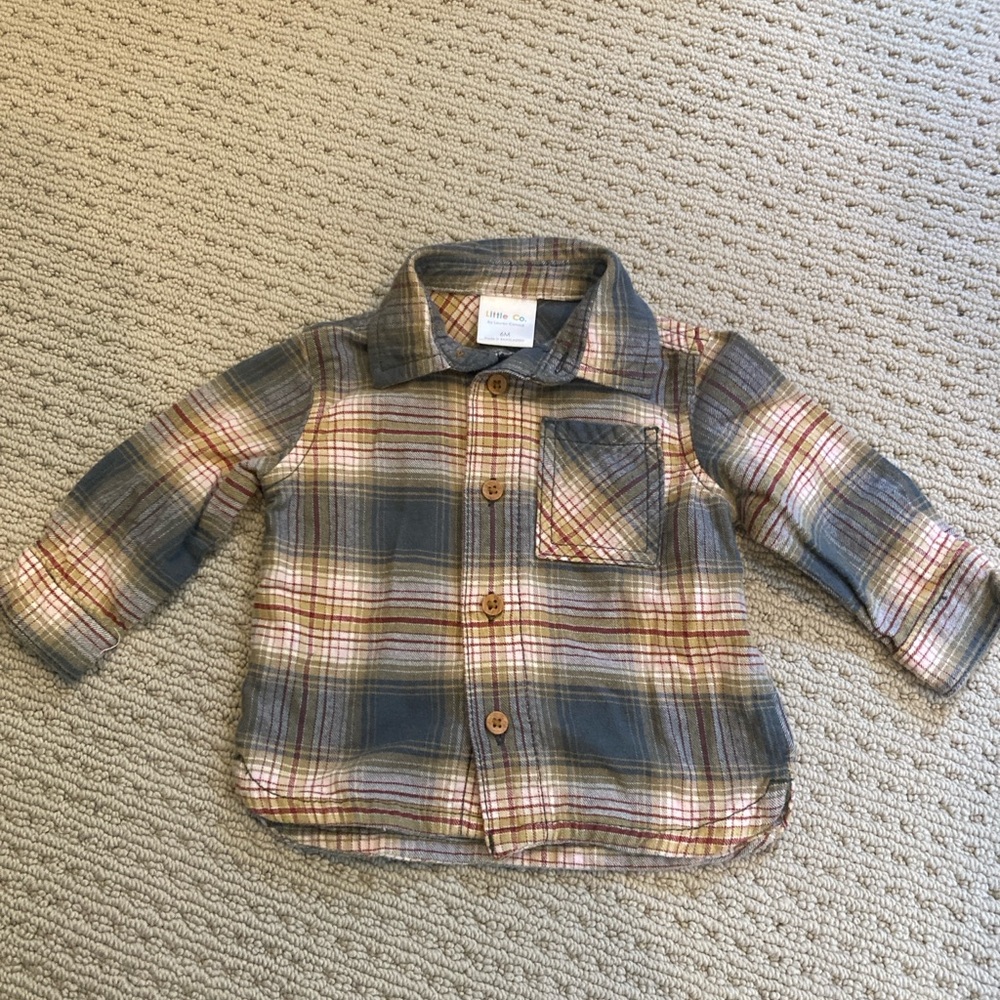 Little & co 6month flannel button down